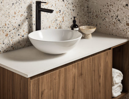 Acre Vanity custom vanity with basin