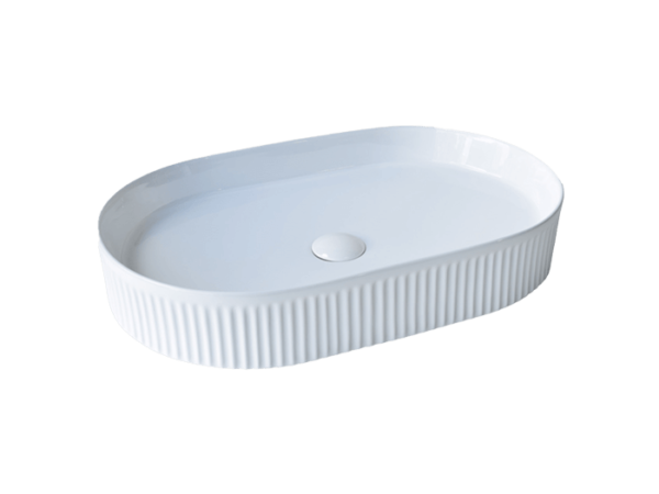 Fluted Oval Basin