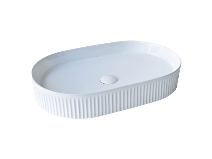 Fluted Oval Basin