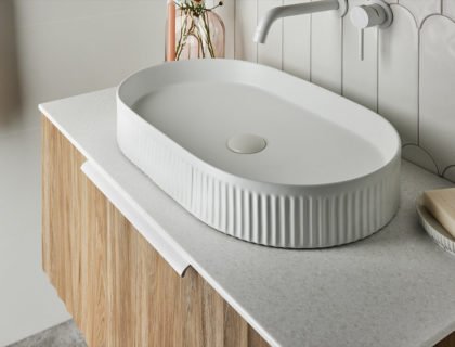 Fluted Oval Basin designer basins