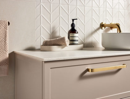 Harmony Grand Vanity custom bathroom cabinet for storage